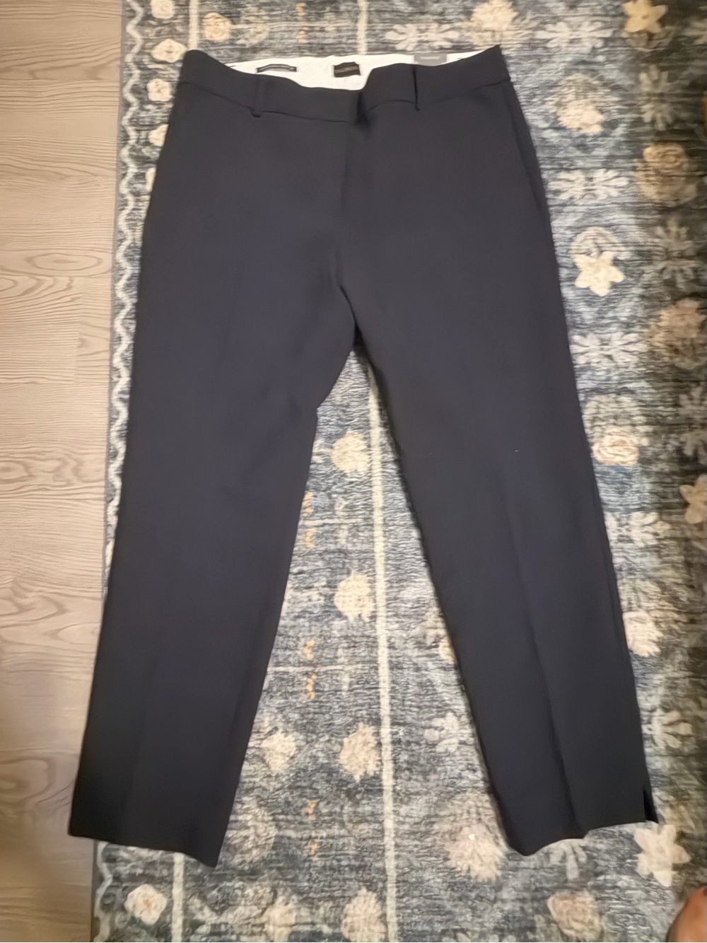 Talbots Navy Straight-Leg Trousers